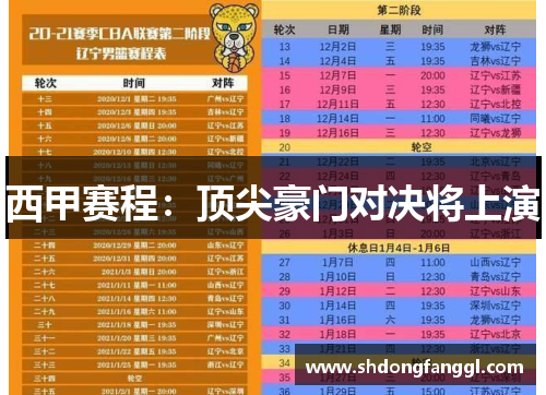 西甲赛程：顶尖豪门对决将上演